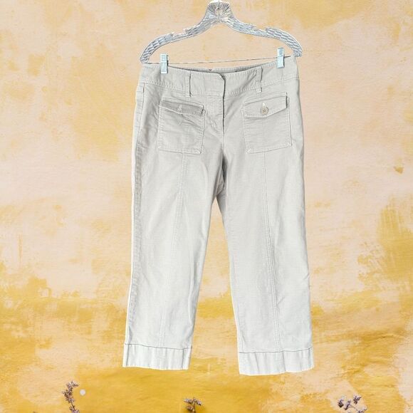 🔥FIRM🔥 Ann Taylor Loft Ankle - Capri Pants Tan-Khaki Size 8 - Picture 10 of 11